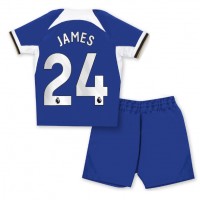 Chelsea Reece James #24 Hemmaställ Barn 2023-24 Korta ärmar (+ Korta byxor)